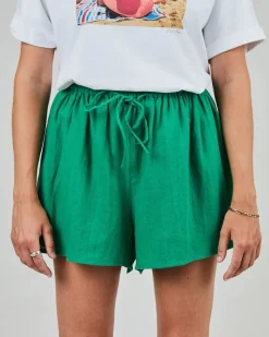 Short en lin et ecovero | vert 