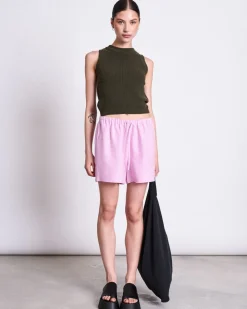 Short en lin | rose "marum - light orchid"