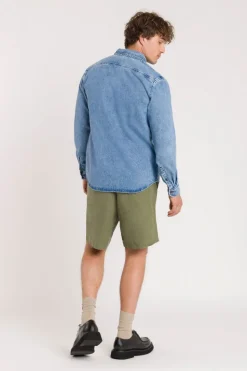Short en lin | vert "reagan four leaf clover"