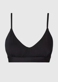 Soutien-gorge en matières recyclées | noir "micro scoop bra - black"