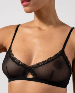 Soutien gorge triangle en matières recyclées | noir 