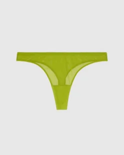 String en coton biologique | vert "mesh thong - matcha"