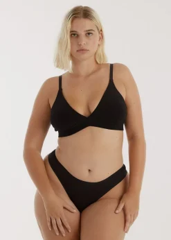 String en coton bio | noir "core thong black"