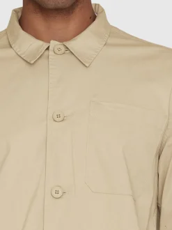 Surchemise en sergé de coton bio | beige 