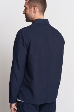 Surchemise en tencel et coton bio | navy "owe pale navy"
