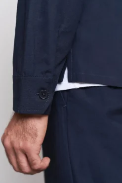 Surchemise en tencel et coton bio | navy "owe pale navy"