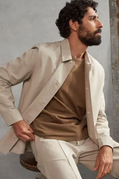Surchemise en tencel et coton bio | taupe "owe pale taupe"
