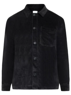 Surchemise en velours de coton bio | noir 