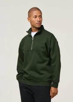 Sweat camionneur mixte en coton bio | vert "hunter green"
