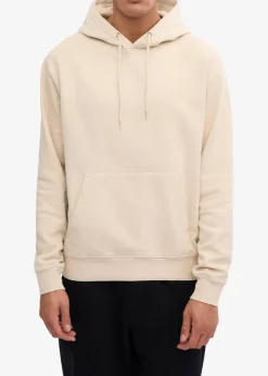 Sweat à capuche en coton bio | écru "ivory white"