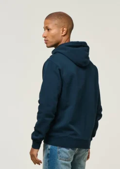 Sweat à capuche en coton bio | marine "navy blue"