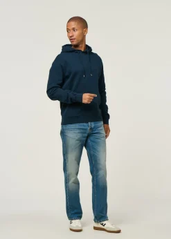 Sweat à capuche en coton bio | marine "navy blue"