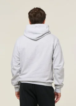 Sweat à capuche gris clair en coton bio - snow melange