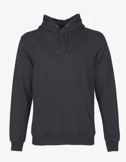 Sweat à capuche mixte en coton bio | gris "lava grey"