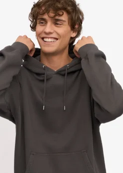 Sweat à capuche mixte en coton bio | gris 