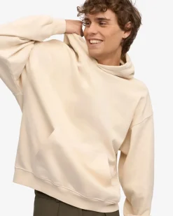 Sweat à capuche oversize en coton bio | écru 