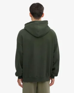 Sweat à capuche oversize en coton bio | vert "hunter green"