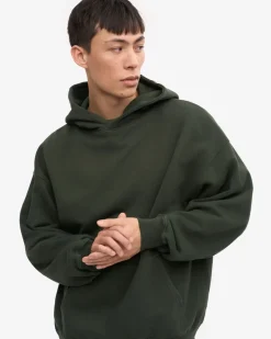 Sweat à capuche oversize en coton bio | vert 
