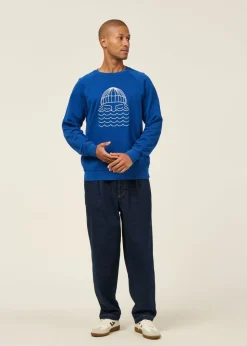 Sweat en coton bio | bleu "cobalt to the sea"