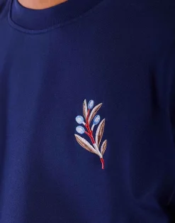 Sweat en coton bio | bleu "sweat meknes bleu - blue"