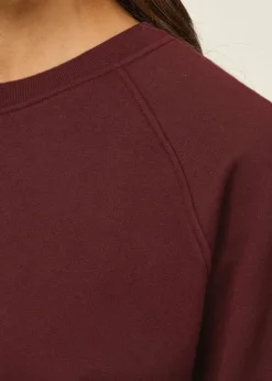 Sweat en coton bio | bordeaux