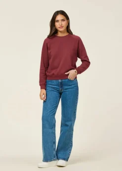 Sweat en coton bio | bordeaux