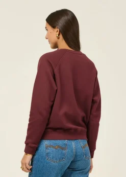 Sweat en coton bio | bordeaux
