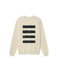 Sweat en coton bio | écru à motif imprimé 