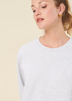 Sweat en coton bio | gris chiné