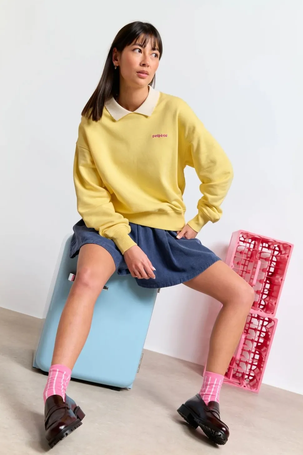 Sweat en coton bio | jaune "geri pop-corn"