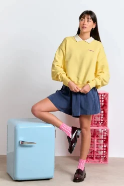 Sweat en coton bio | jaune