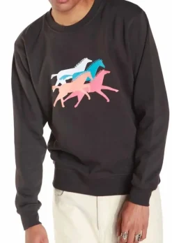 Sweat imprimé en coton bio | noir 