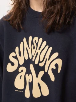 Sweat imprimé marine en coton bio - frasse sunshine ark navy