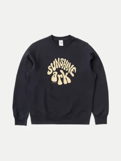 Sweat imprimé marine en coton bio - frasse sunshine ark navy