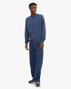 Sweat oversize en coton bio | bleu neptune 