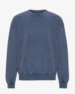 Sweat oversize en coton bio | bleu neptune 
