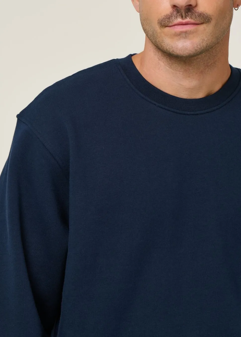 Sweat oversize en coton bio | bleu marine