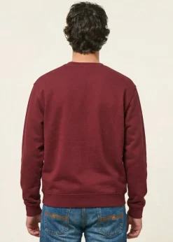 Sweat oversize en coton bio | bordeaux