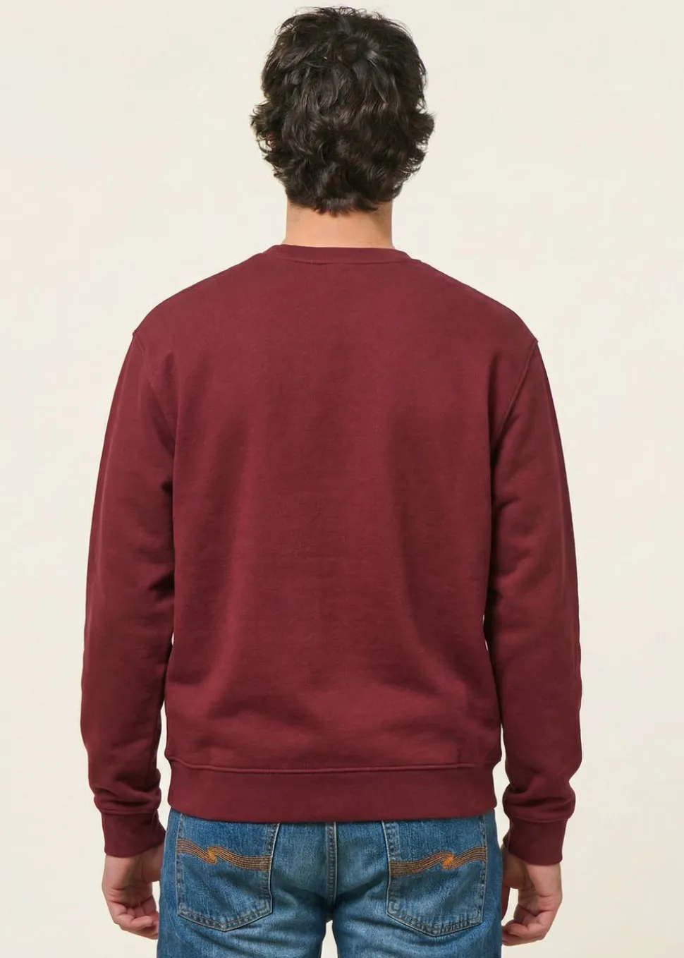 Sweat oversize en coton bio | bordeaux