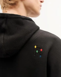 Sweat oversize en coton bio et matière recyclée | noir "black andrea hoodie"