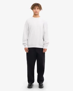 Sweat oversize en coton bio | gris "snow melange"