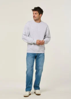 Sweat oversize en coton bio | gris chiné