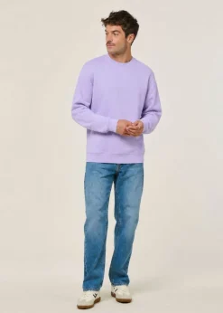 Sweat oversize en coton bio | lilas