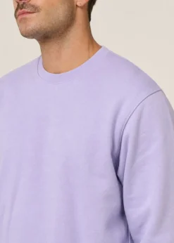 Sweat oversize en coton bio | lilas