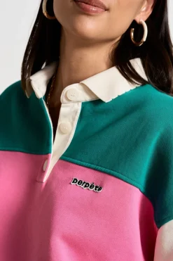 Sweat polo en coton bio | tricolore 