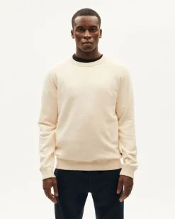 Sweatshirt en coton bio | écru "winter white heart "