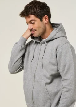 Sweat zippé en coton bio | gris 