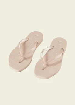 Tongs en caoutchouc naturel | beige "tapered eggnog clear trans"