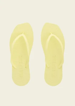 Tongs en caoutchouc naturel | jaune "tapered mellow yellow"