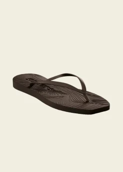 Tongs en caoutchouc naturel | marron "tapered brown - brown"
